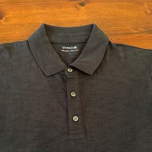 Vince Men's Charcoal Polo Shirt